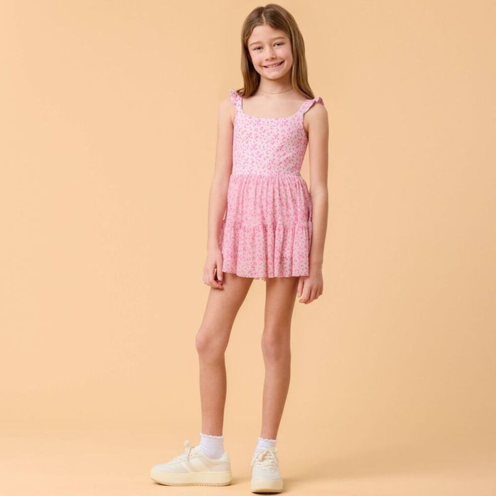 Blogilates - Girls' Mommy & Me Ballerina Ruffle Dres Pink Floral - Picture 4 of 4